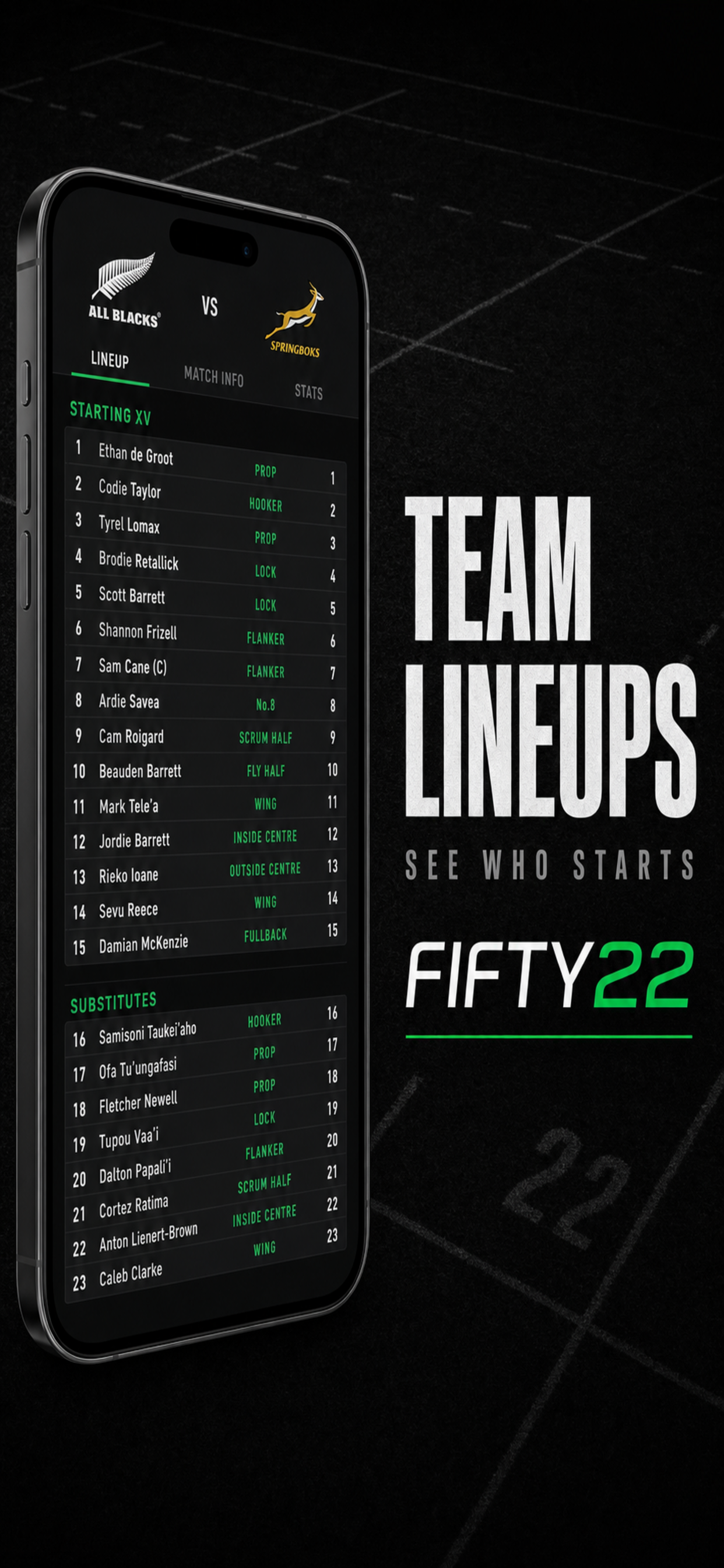 Team lineup